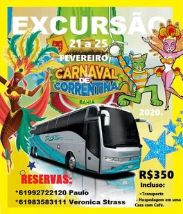 Excursão Carnaval Correntina 2020