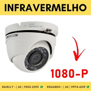 Câmera de Segurança Hikvision Dome Infravermelho 20 Metros Hd 1080p 1/