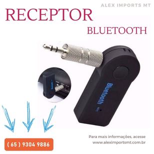 Adaptador Receptor Bluetooth com Microfone Usb Musica P2