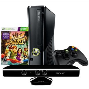 Xbox360 Slim Original Bloqueado + Kinect + 8 Jogos