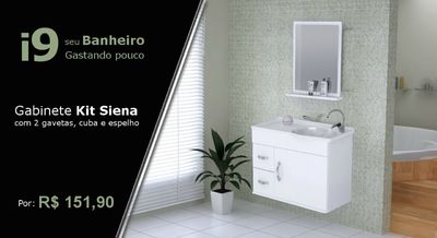 Gabinete para Banheiro Kit Siena