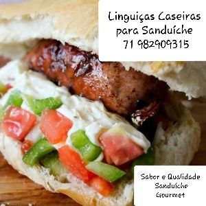Sanduíches Pão com Linguiça - Linguiças Caseiras e Artesanais