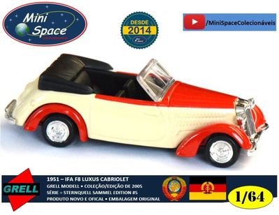 Grell Modell 1951 Ifa F8 Luxus Cabriolet 1/64