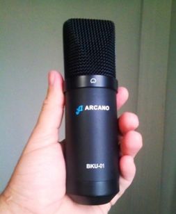 Microfone Arcano Black Bku 01 Usb + Suporte Aranha + Espuma