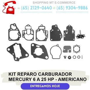 Kit Reparo Carburador Mercury 6 a 25 Hp Americano