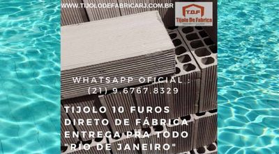 Tijolo Direto de Fábrica Whatsapp: (21) 9.6767.8329 Cardoso Moreira -