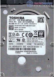Hd Toshiba Ultrabook Sata 500gb 8mb 5400rpm Mq01abf050 7mm 6gb/s