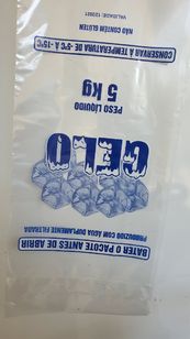 Sacos Embalagens para Gelo Cubo 5 Kilos