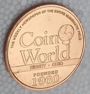 Usa Medal 1992 Coin World Numismatic Sidney Ohio