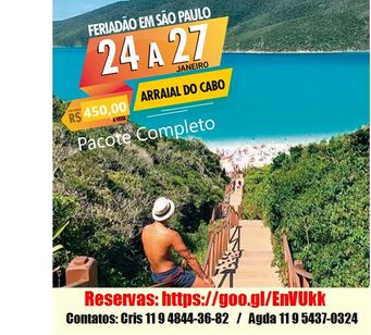 Viagem para Arraial do Cabo Neste Feriado