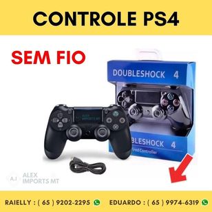 Controle Joystick PS4 Doubleshock sem Fio Playstation 4 Controli Jogo