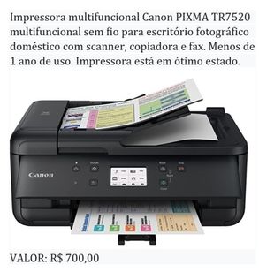 Impressora Multifuncional Canon