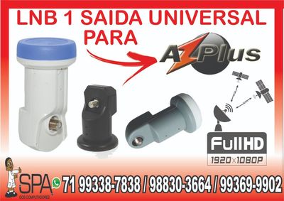 Lnb 1 Saida Universal Banda Ku 4k Hd Lnbf para Azplus