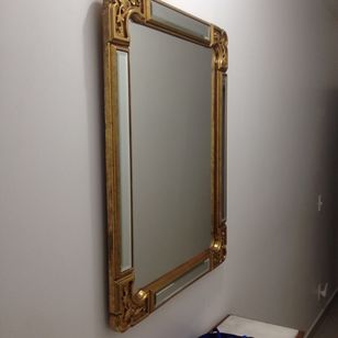 Espelho Italiano com Pó de Ouro