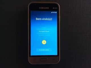 Samsung Duos J1 Dourado com Bateria