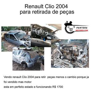 Renault Clio 2004 para Retir Peças, Motor Ok S/cambio