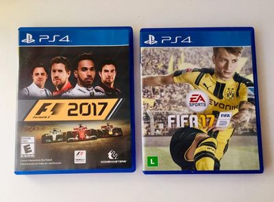 2 Jogos PS4 - F1 2017 e Fifa 2017 por R$ 65,00