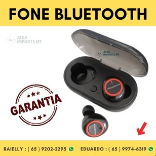 Fone de Ouvido sem Fio Bluetooth 5.0 Stereo com Case Recarregável