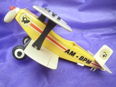 Avião Playmobil System 1977 Geobra Biplano Bi Plano Plane / Mbq Old