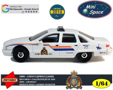 Matchbox 1994 Chevy Caprice Classic Canada Police 1/64