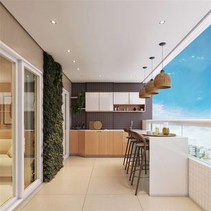 Apartamento com 85.54 m² - Tupi - Praia Grande SP