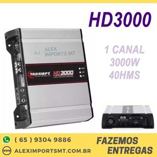 Modulo Taramps Hd 3000 1 Canal 3000 4 Ohms Amplificador Hd3000