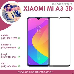 Película de Vidro para Xiaomi Mi A3 3d