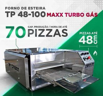 Tecnopizza Máquina de Pizza Esteira 48 Cm + Modeladora 40cm