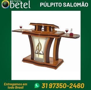 Púlpito de Madeira Modelo-salomão para Igrejas e Capelas