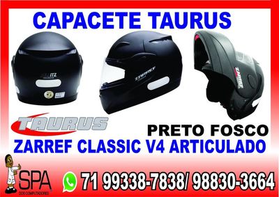 Capacete Taurus Zarref Classic V4 Articulado em Salvador BA