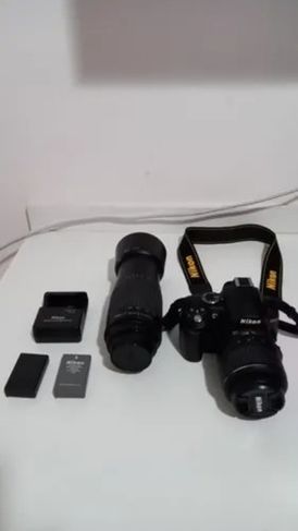 Kit Nikon D3000 + 2 Lentes 18-55mm e 300mm + Bag +2x Bateria