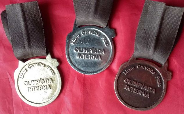 3 Medalhas Corrida Atletismo L C P Esportivas ' Ouro ' Prata ' Bronze