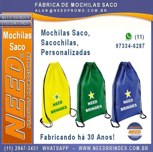 Fabrica de Mochilas Saco - Fabricante de Mochilas Saco - Mochilas Saco