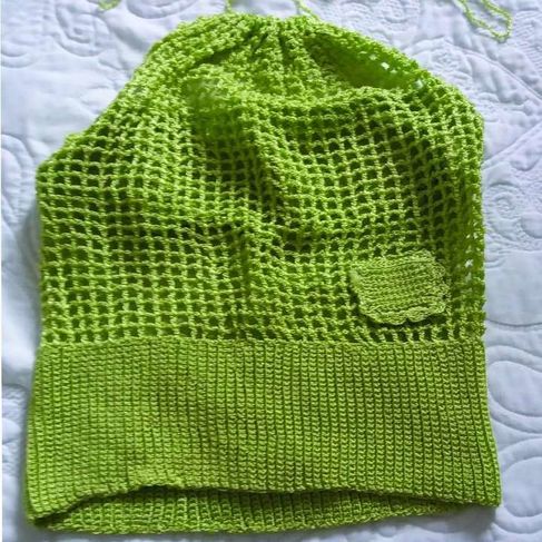 Blusinha Frente ùnica Crochet Verde