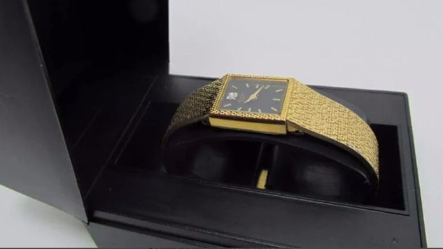 Relógio Bulova 92f08 Banhado a Ouro, Diamante no Visor