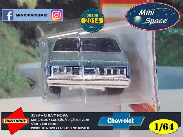 Matchbox 1979 Chevy Nova Cor Azul 1/64