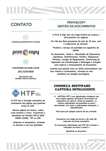 Locação e Vendas de Impressora Multifuncionais e Software Htf