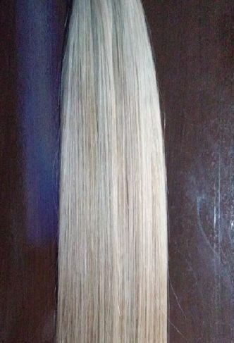Cabelo Humano Natural Loiro Liso Mega Hair 50g 60cm