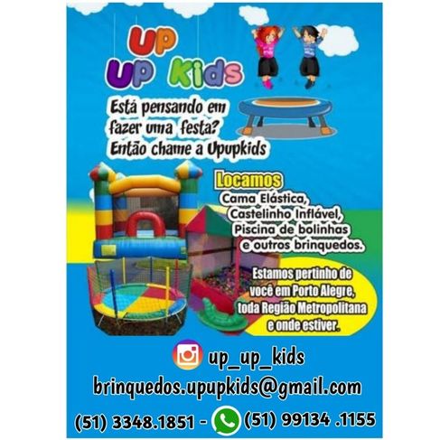 Up Up Kids Locação de Brinquedos Cama Elástica, Piscina de Bolinhas, C