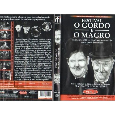 DVD Festival o Gordo e o Magro Volume 3 da Coleção Showtime