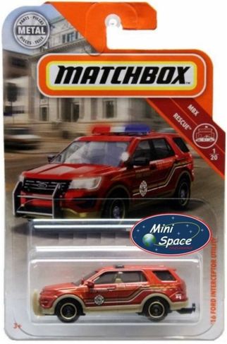 Matchbox 2016 Ford Interceptor Utility Bombeiros 1/64