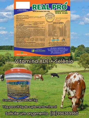 Vitamina Ade + Selênio para Bovinos de Corte e Leite