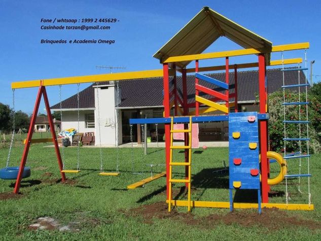 Playground em Madeira c/ 15 Brinquedos R$ 4.800