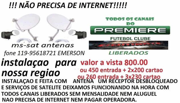 Antenista TV 298 Liberados sem Mensal Nao Precisa de Internet