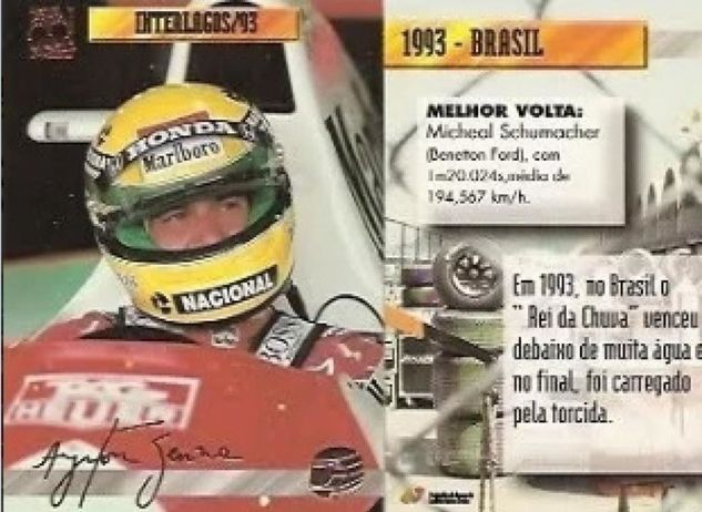 F1 Ayrton Senna Completo álbum 120 Cards Assinaturas em Ouro