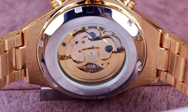 Relógio Automático Skeleton Winner Luxo Excecutivo
