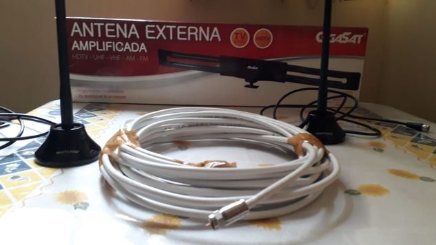 Antena Externa Amplificada + Antenas Internas P TV