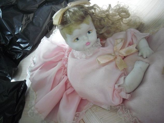 Boneca Porcelana Vestido Rosa 32 Cm Porcelain Doll