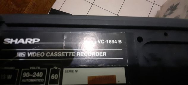 Vídeo Cassete Sharp Model Vc 1694b 4 Cabeças