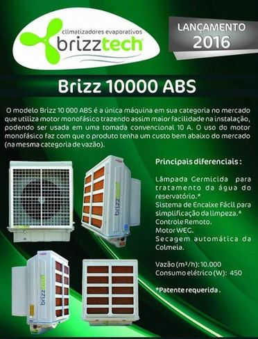 Climatizador Evaporativo Brizz10000m3/h